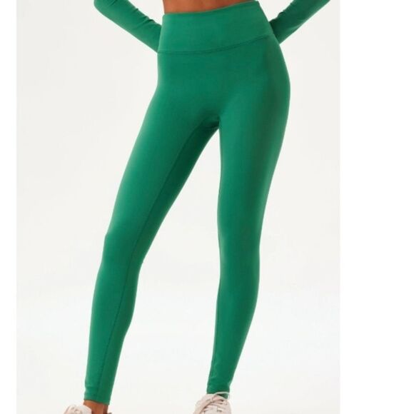 Girlfriend Collective Emerald‎ Green Leggings Sz L NWT - Picture 1 of 8